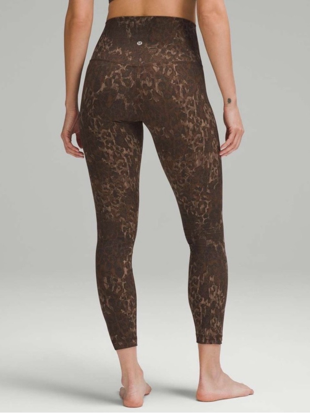 NWT Lululemon Align High-Rise Lined Pant 25" Truleopard MAX Brown Multi Size 6